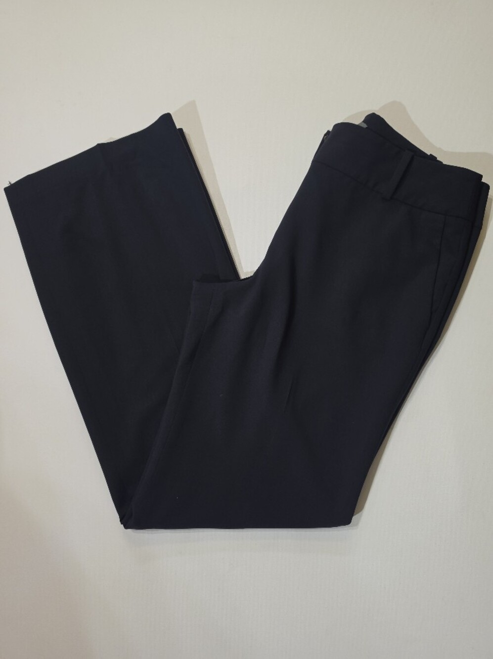 Ann Taylor Virgin Wool Stretch Dress Pants Womens 6 Margo Navy Blue High Rise